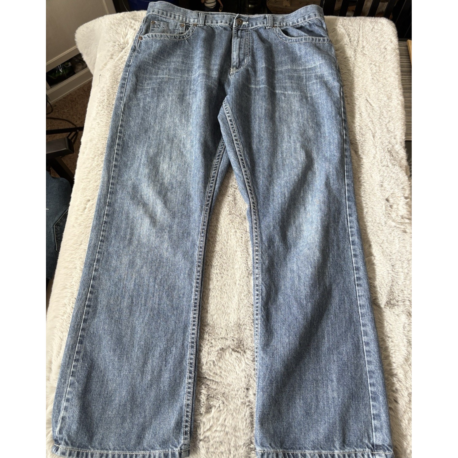 Flypaper Mens Blue Bootcut Jeans